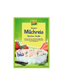 Bio Vita organic bourbon vanilla rice pudding in a green sachet of 115g
