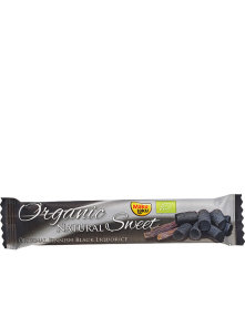 Makulaku organic liquorice gummy stick candy in a packaging of 28g