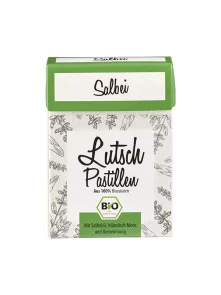 Aries organic sage pastilles in a cardboard packaging of 30g