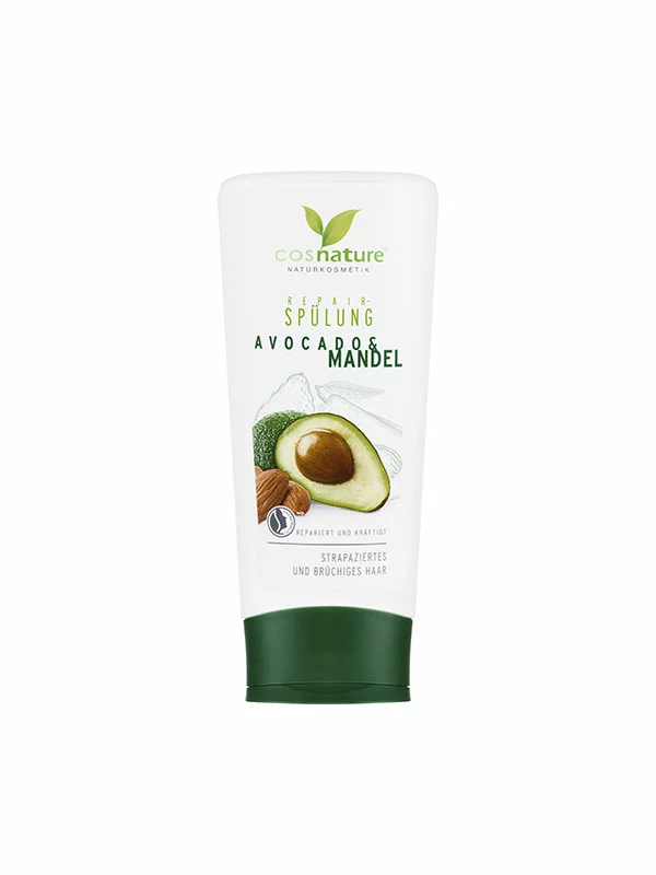 Cosnature organic hair repair conditioner with avocado and almond in a packaging of 250ml