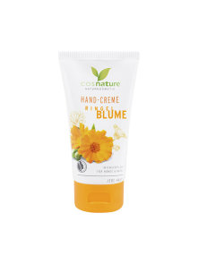 Cosnature organic hand cream with calendula in a plastic cosmetic tube of 75ml