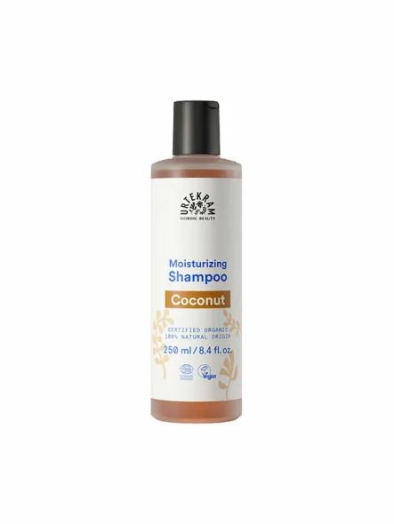 Urtekram organic hair shampoo coconut in a plastic packaging of 250ml