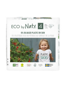 Baby Diapers Size 4 (7-18kg) - 26 pcs Organic Eco by Naty