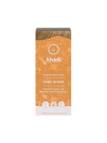 Khadi Natural Hair Colour Dark Blonde in a cardboard packaging of 100g