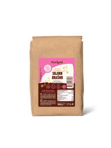 Nutrigold soy flour in a brown paper packaging of 1000g