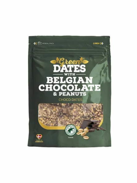 Green Dates dates with peanuts and chocolate in a packaging of 120g