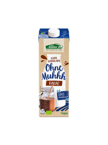 Allos organic lactose free vegan cocoa soy drink in a 1000ml packaging