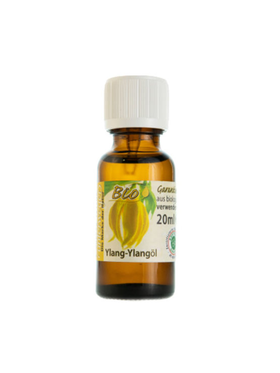 Unterweger organic ylang ylang essential oil in a glass bottle of 20ml