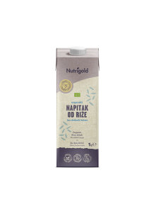 Nutrigold rice frink with no added sugar in a tetrapak packaging of 1000ml