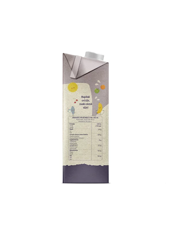 Nutrigold rice frink with no added sugar in a tetrapak packaging of 1000ml