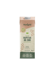 Nutrigold organic oat drink with no added sugar in a tetrapak packaging of 1000ml