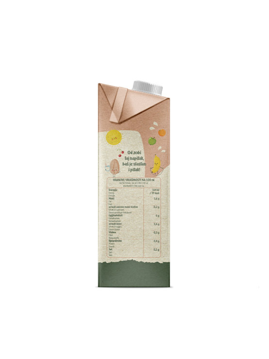 Nutrigold organic oat drink with no added sugar in a tetrapak packaging of 1000ml