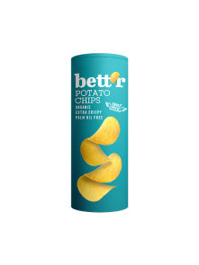 Bett'r organic lightly salted potato chips in a packaging of 160g