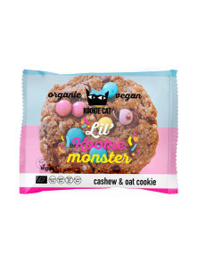 Kookie Cat organic and vegan lil' kookie monster in a transparent packaging of 50g