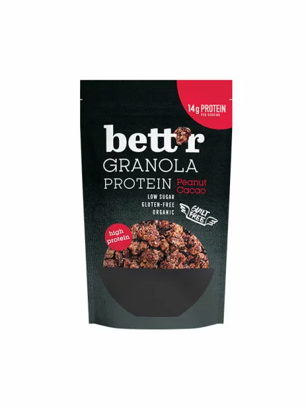 Bett'r protein peanut & cocoa granola in a packaging of 300g