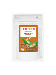 Lebepur organic peanut protein powder in a packaging of 200g