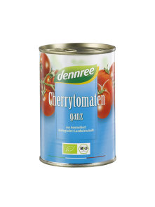Dennree organic whole cherry tomatoes in a can of 400g