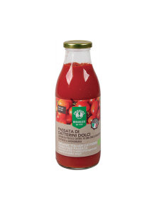 Probios organic datterini tomato passata in a glass bottle of 500g