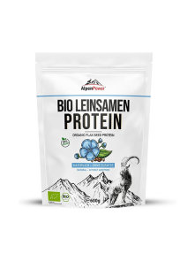 Alpen Power organic linseed protein powder in a packaging of 600g