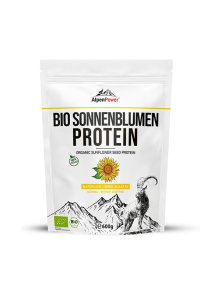 Alpen Power organic sunflower seed protein powder in a packaging of 600g