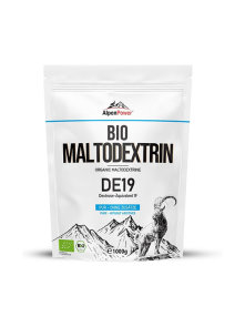 Alpen Power organic maltodextrin in a white packaging of 1000g