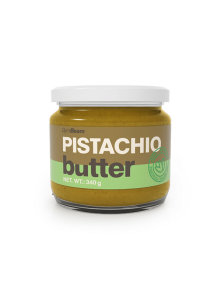 GymBeam pistachio butter in a glass jar of 340g