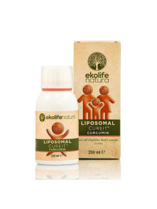 Ekolife Natura liposomal curcumin in a plastic packaging of 250ml