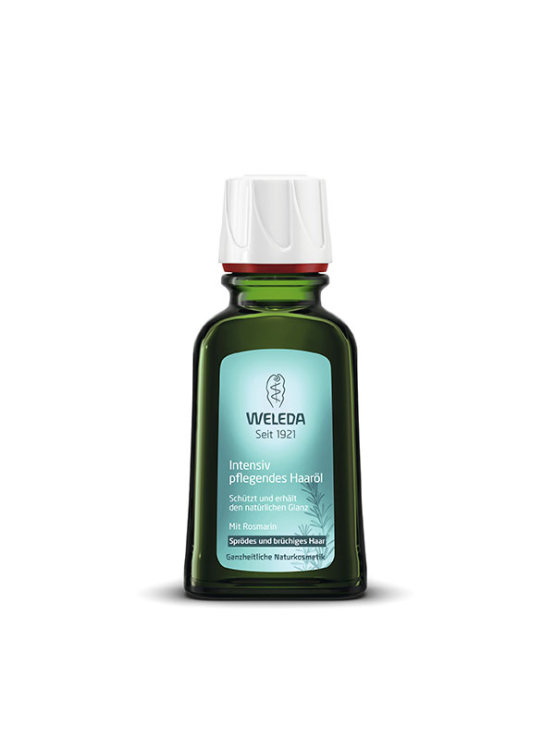 Weleda hair oil for dry and brittle hair with rosemary in a glass packaging of 50ml