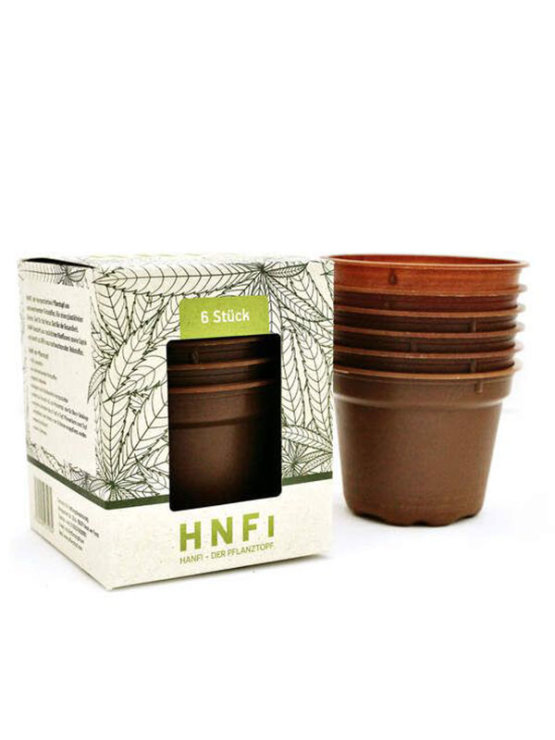 Meinwoody hemp fibre plant pot in a packaging of 6