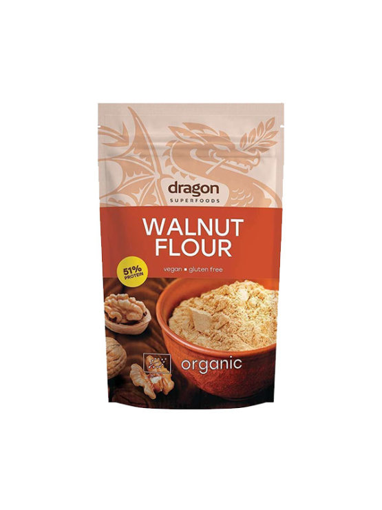 Dragon Superfoods organic walnut flour in a packaging of 200g