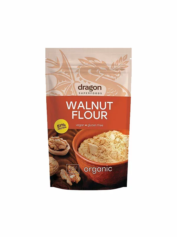 Dragon Superfoods organic walnut flour in a packaging of 200g