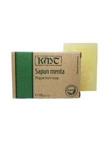 KMT peppermint hard soap in a cardboard packaging of 100g