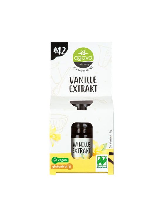 Agava Karin Lang gluten free and organic vanilla extract in a packaging of 4,5ml