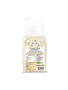 Pasta Natura organic gluten-free white corn flour in a transparent packaging of 500g