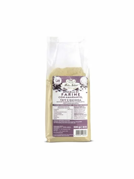 Pasta Natura gluten-free teff, amaranth & quinoa flour in a transparent packaging of 500g