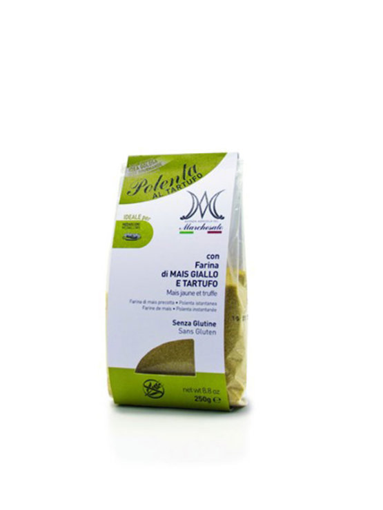 Pasta Natura gluten free corn polenta with truffles in a transparent packaging of 250g