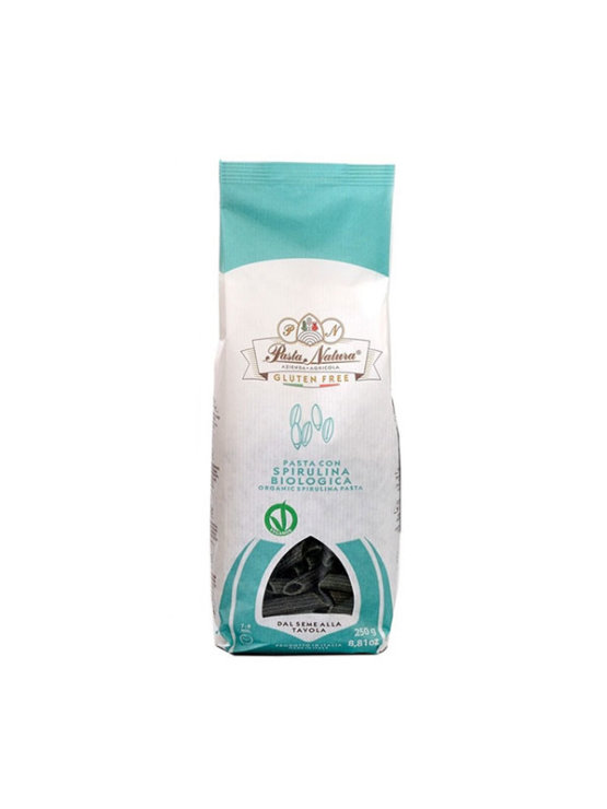 Pasta Natura gluten free penne pasta with spirulina in a packaging of 250g