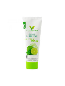 Cosnature lime & mint toothpaste in a packaging of 75ml