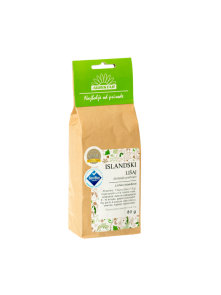 Agristar Iceland moss tea in a brown paper bag packaging of 80g