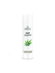 Unterweger hair shampoo with hemp in a white plastic packaging of 250ml
