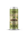 Nutrigold organic ginger & lemongrass kombucha in a green can of 330ml