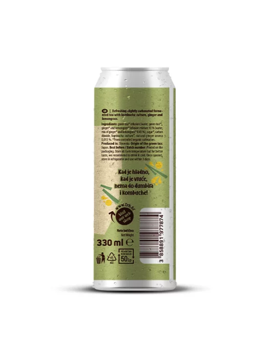 Nutrigold Kombucha | Ginger & Lemongrass - Organic | Healthy