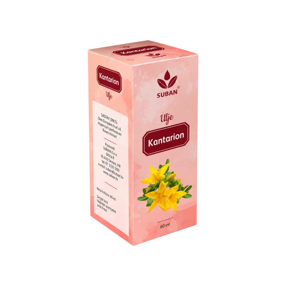 Suban Saint John's wort oil in a red cardboard packaging of 60ml