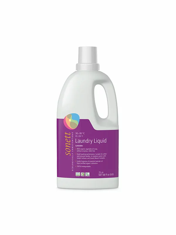 Sonett laundry liquid lavender in a plastic bottle of 2l