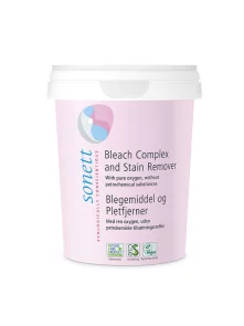 Sonett bleach complex and stain remover in a pink plastic container of 450g