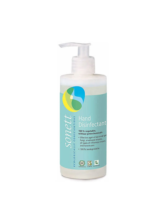 Sonett hand disinfectant bergamot in a dispensing bottle of 300ml