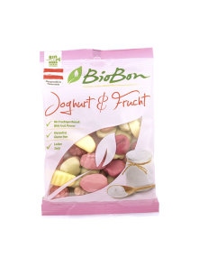 BioBon organic yoghurt gummies with fruit flavour in a packaging of 100g