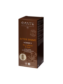 Sante after shave lotion with caffeine and acai in a brown cardboard packaging of 100ml