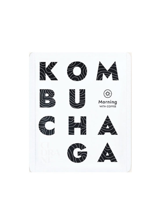 Cidrani organic Kombuchaga fermented beverage essence''Morning'' in a white sachet containing 0,19ml