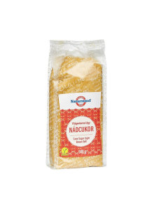 Naturmind light brown cane sugar in a transparent packaging of 500g
